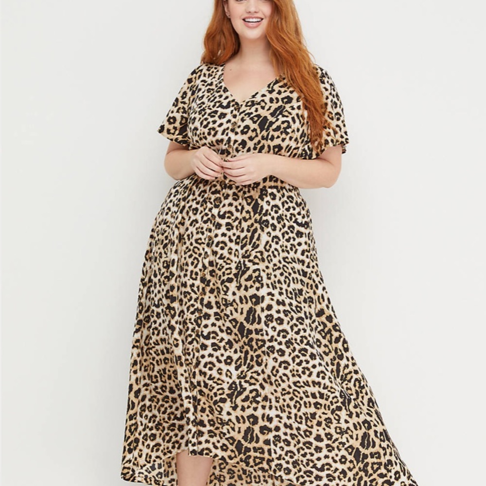 Beauticurve Lane Bryant leopard print maxi dress